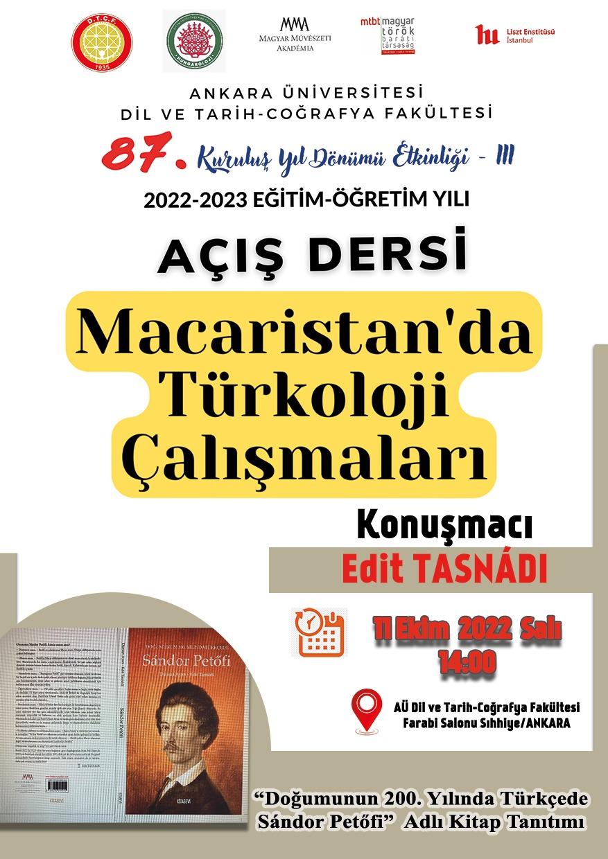 Macaristanda Türkoloji Çalışmaları Ankara Üniversitesi